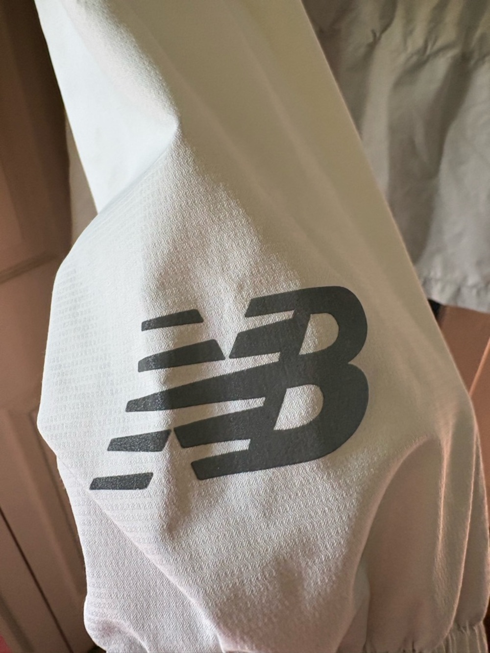 New Balance Women's White Hooded Utility Windbreaker Jacket - Picture 5 of 5